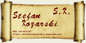 Stefan Kozarski vizit kartica